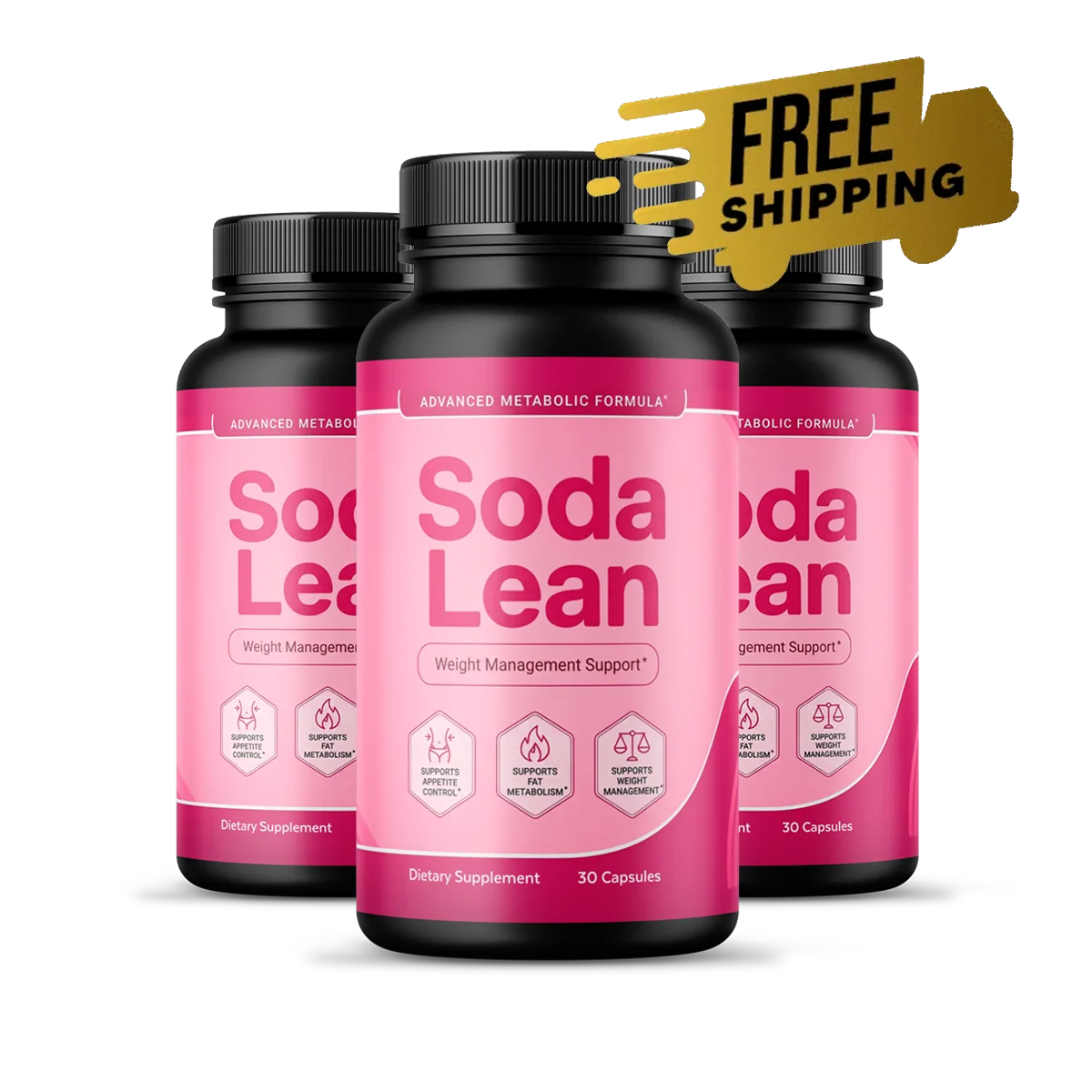 Three-bottle SodaLean pack with free shipping
