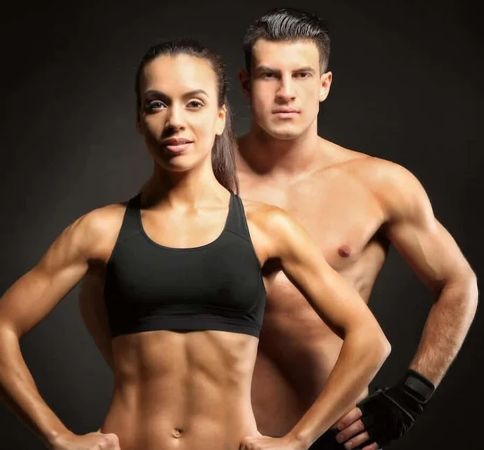 Fit couple representing an active metabolism
