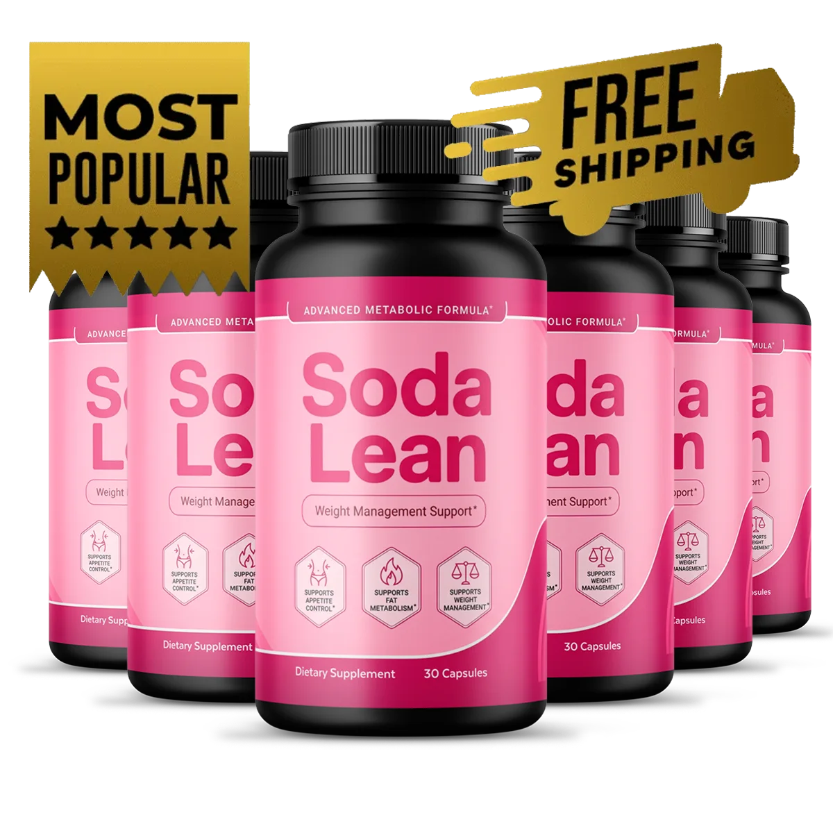 Six-bottle SodaLean pack, most popular