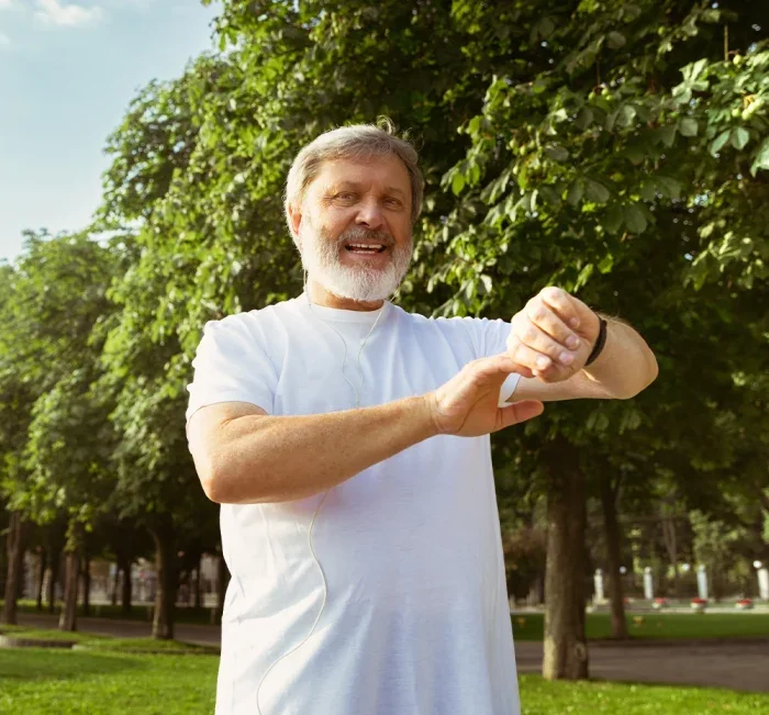 Active man enjoying an energetic day outdoors
