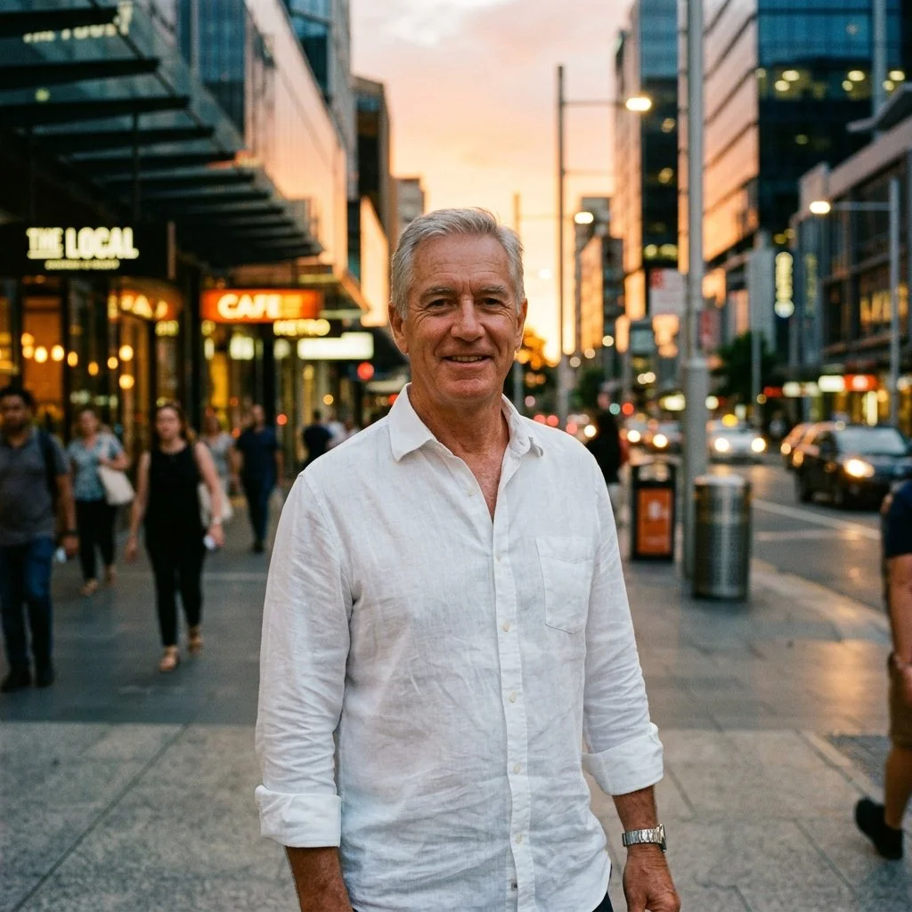 Confident man enjoying an ordinary day out in the city