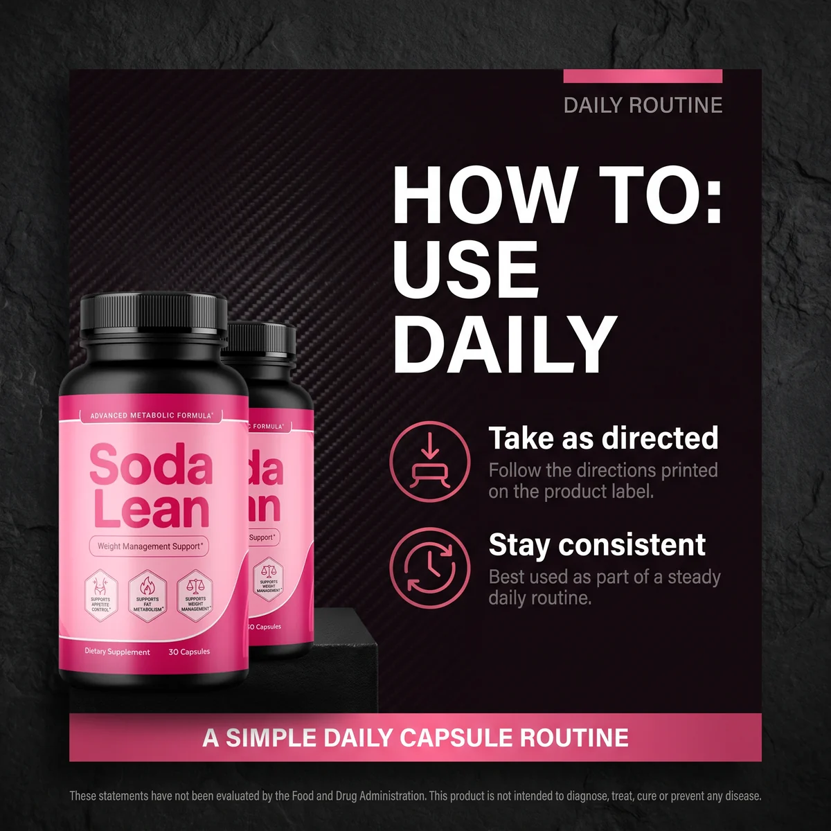 Simple daily routine of taking a prebiotic and probiotic capsule with water